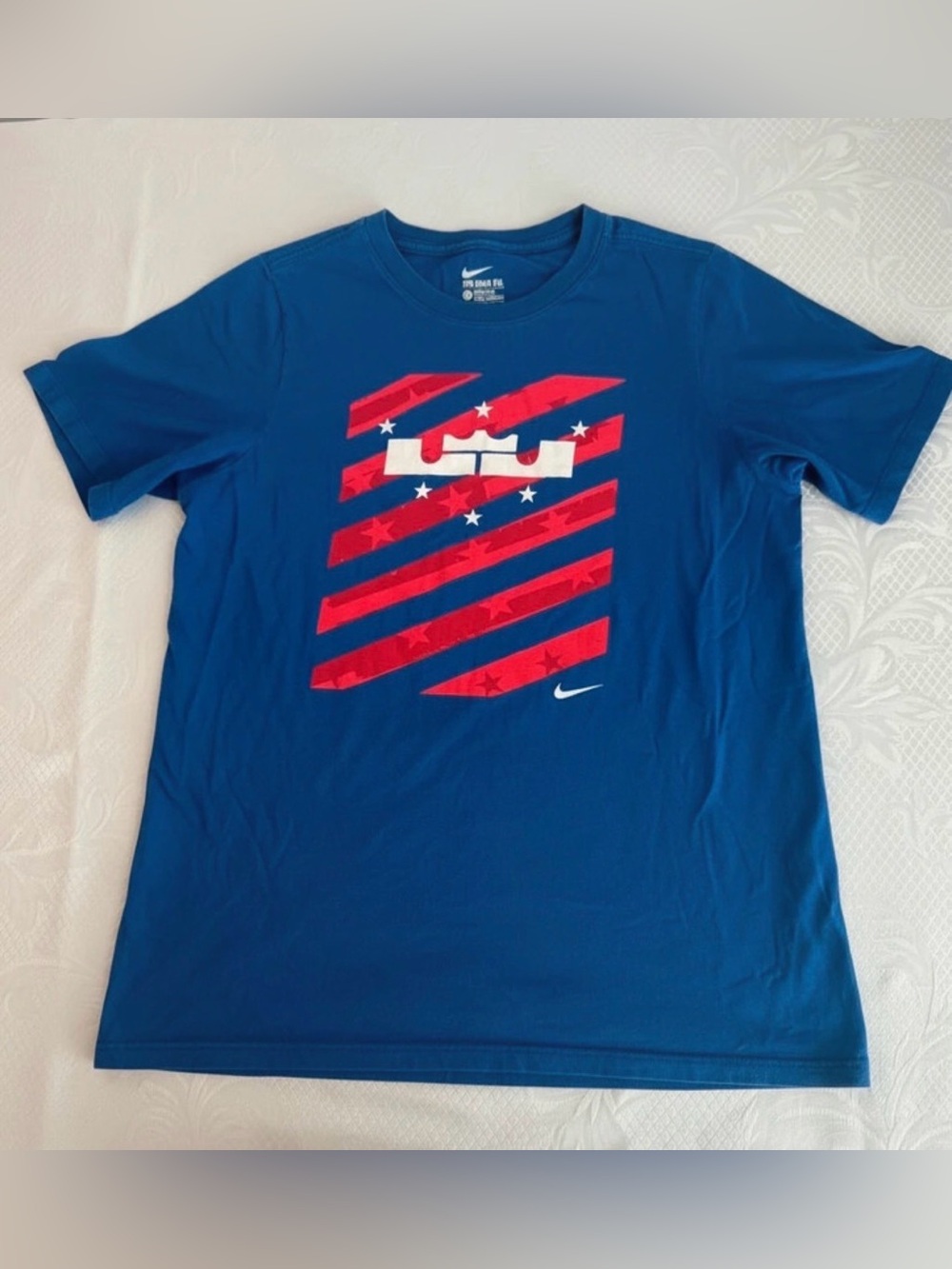 Nike Lebron Fourth of July Royal Blue Short-Sleeve Graphic Tee Youth Large